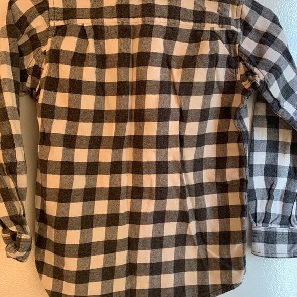 DULUTH TRADING COMPANY Boys Grey/White Checked Flannel - Size: 5 - Picture 5 of 7